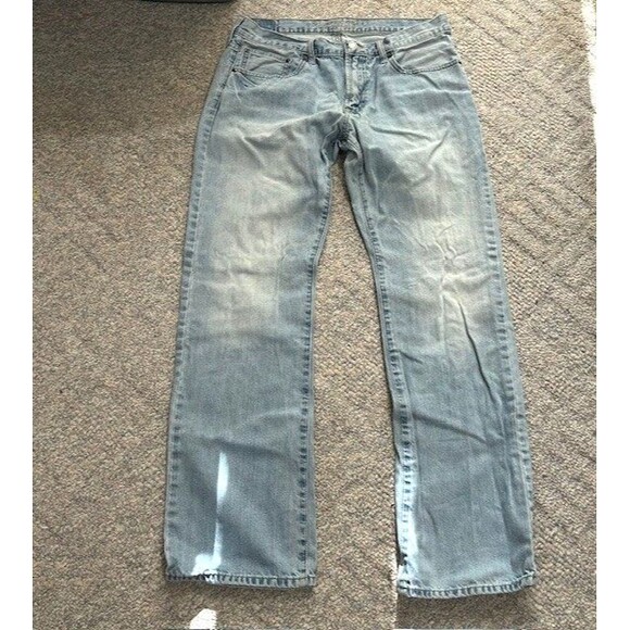 American Eagle Jeans Men 34x34 Blue Denim Light Wash Original Boot Cut - Picture 1 of 14